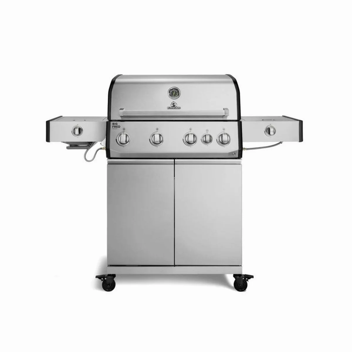 BURNHARD Big FRED Deluxe+ Gasgrill 4-Brenner, 24,7 kW, Infrarot-Heckbrenner, Seitenkochfeld