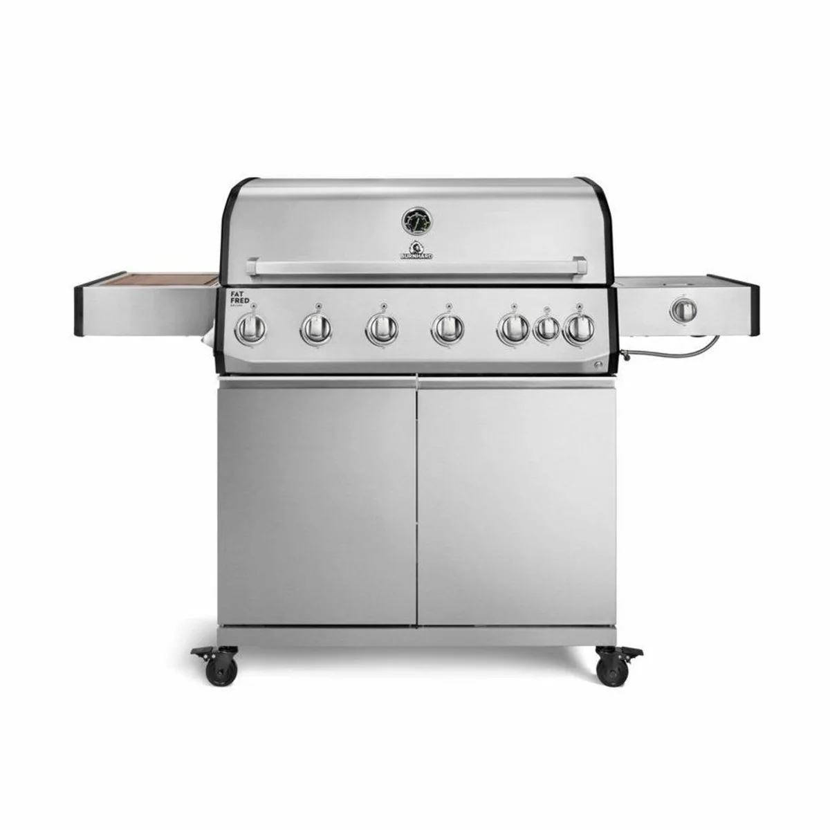 BURNHARD Fat FRED Deluxe Gasgrill 6-Brenner, 27,2 kW Gesamtleistung, Infrarotbrenner, Edelstahlrost