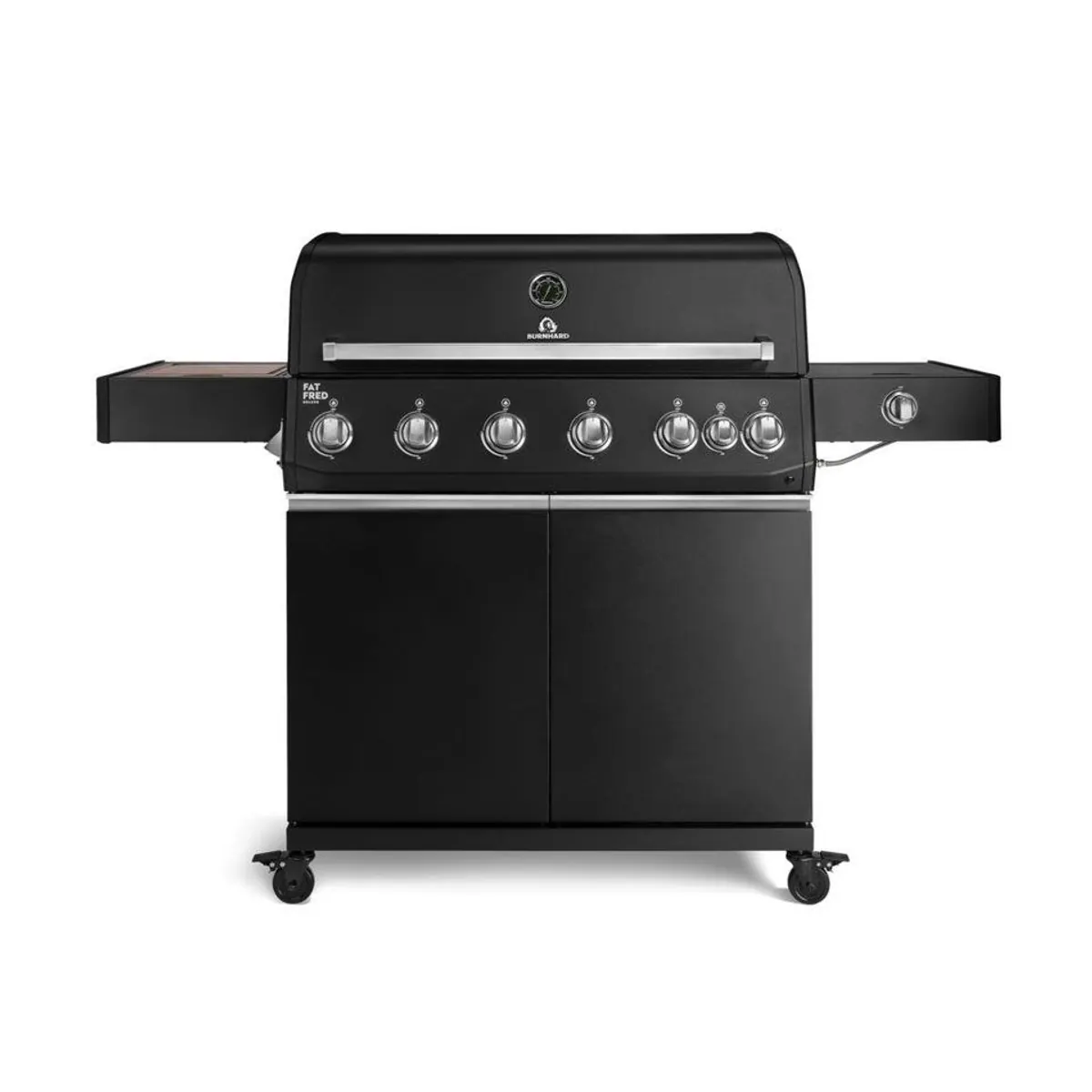 BURNHARD Fat FRED Deluxe Gasgrill 6-Brenner, 27,2 kW Leistung, Infrarot-Heckbrenner, Seitenkochfeld