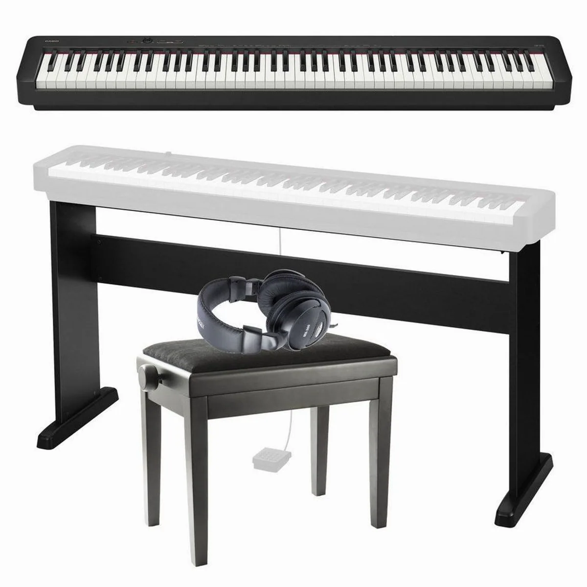 Casio CDP-S110 BK Deluxe, 88 Tasten Hammermechanik, USB MIDI, 10 Sounds