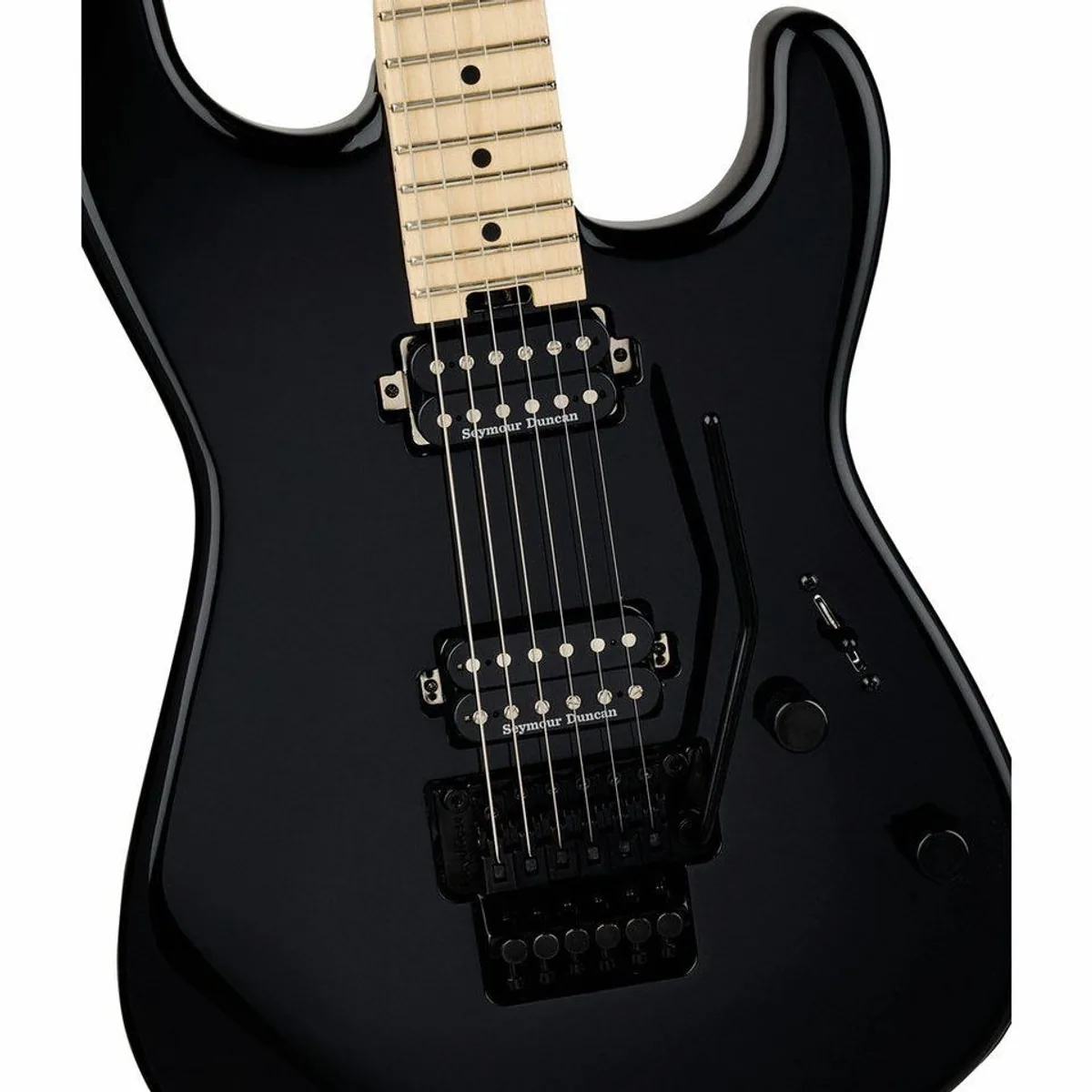 Charvel Pro-Mod San Dimas Style 1 HH FR, Hochglanz Schwarz, Seymour Duncan Pickups 3
