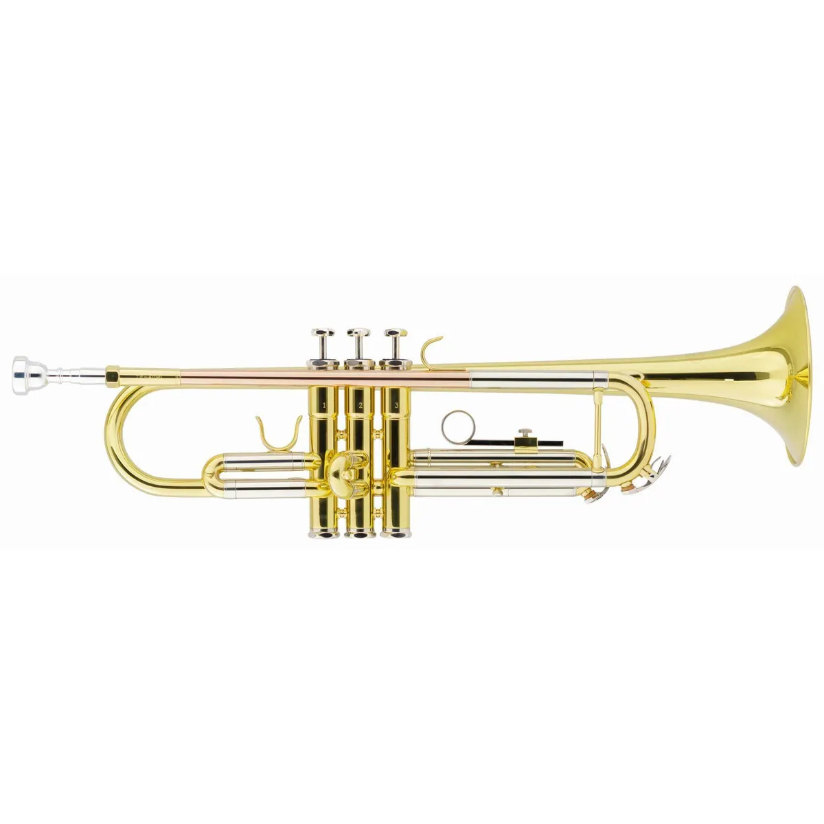 Classic Cantabile TR-40ML Trompete Bb, Goldmessing Mundrohr, inkl. Koffer & Mundstück