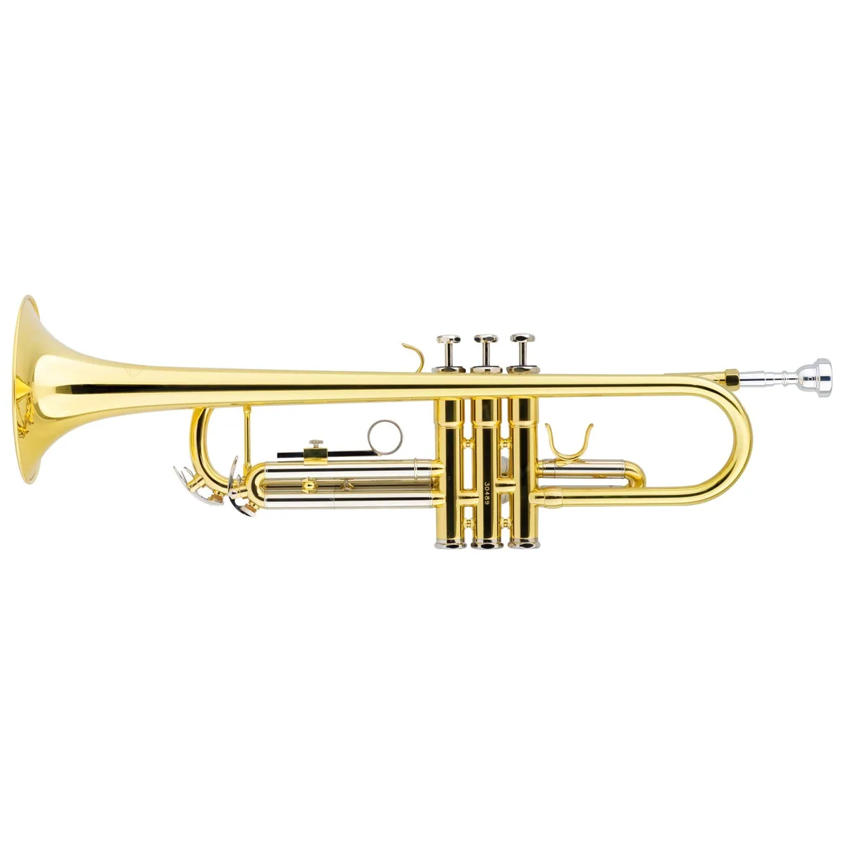 Classic Cantabile TR-40ML Trompete Bb, Goldmessing Mundrohr, inkl. Koffer & Mundstück 2