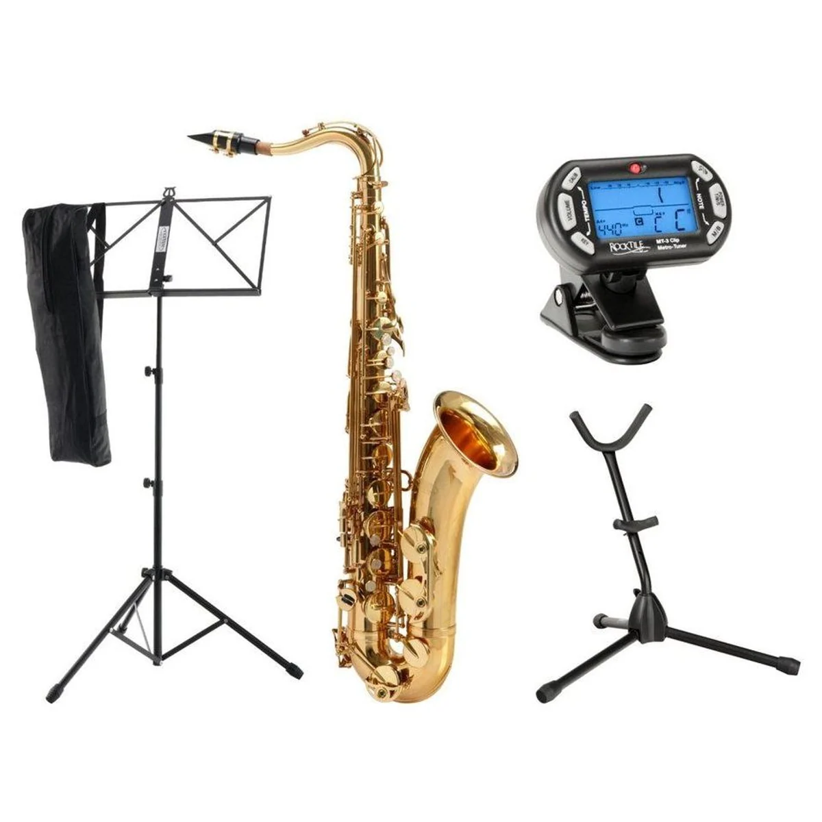 Classic Cantabile TS-450 Tenorsaxophon, inkl. Zubehörset — ergonomische Klappen, klarer Klang, leicht zu spielen
