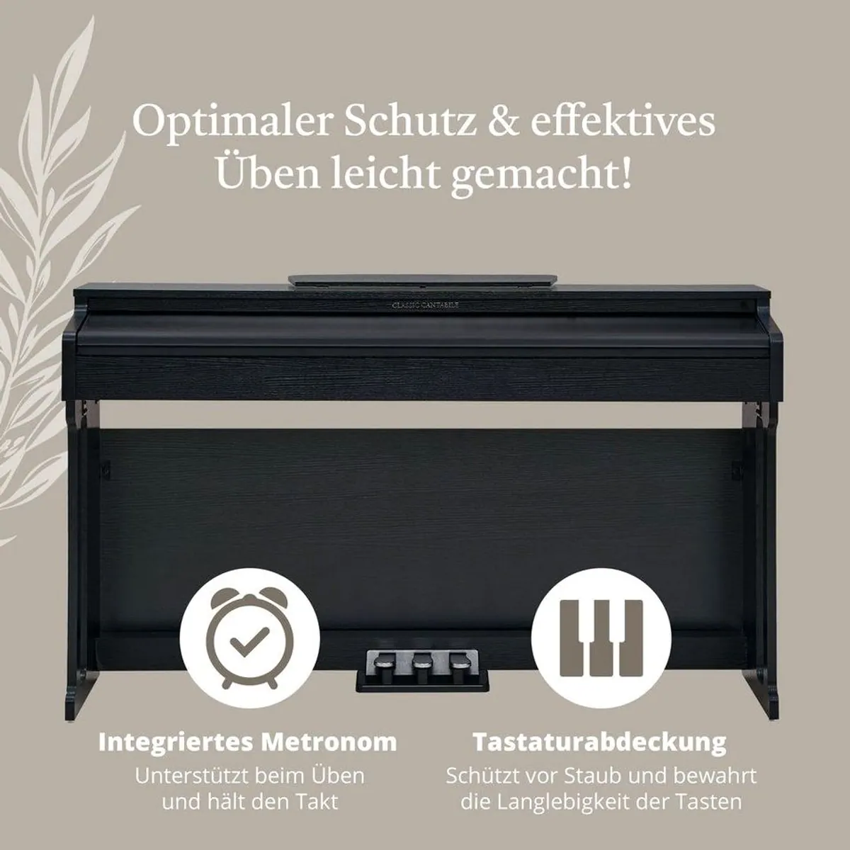 Classic Cantabile DP-220 Digitalpiano Set, 88 gewichtete Tasten, vielseitige Funktionen 4