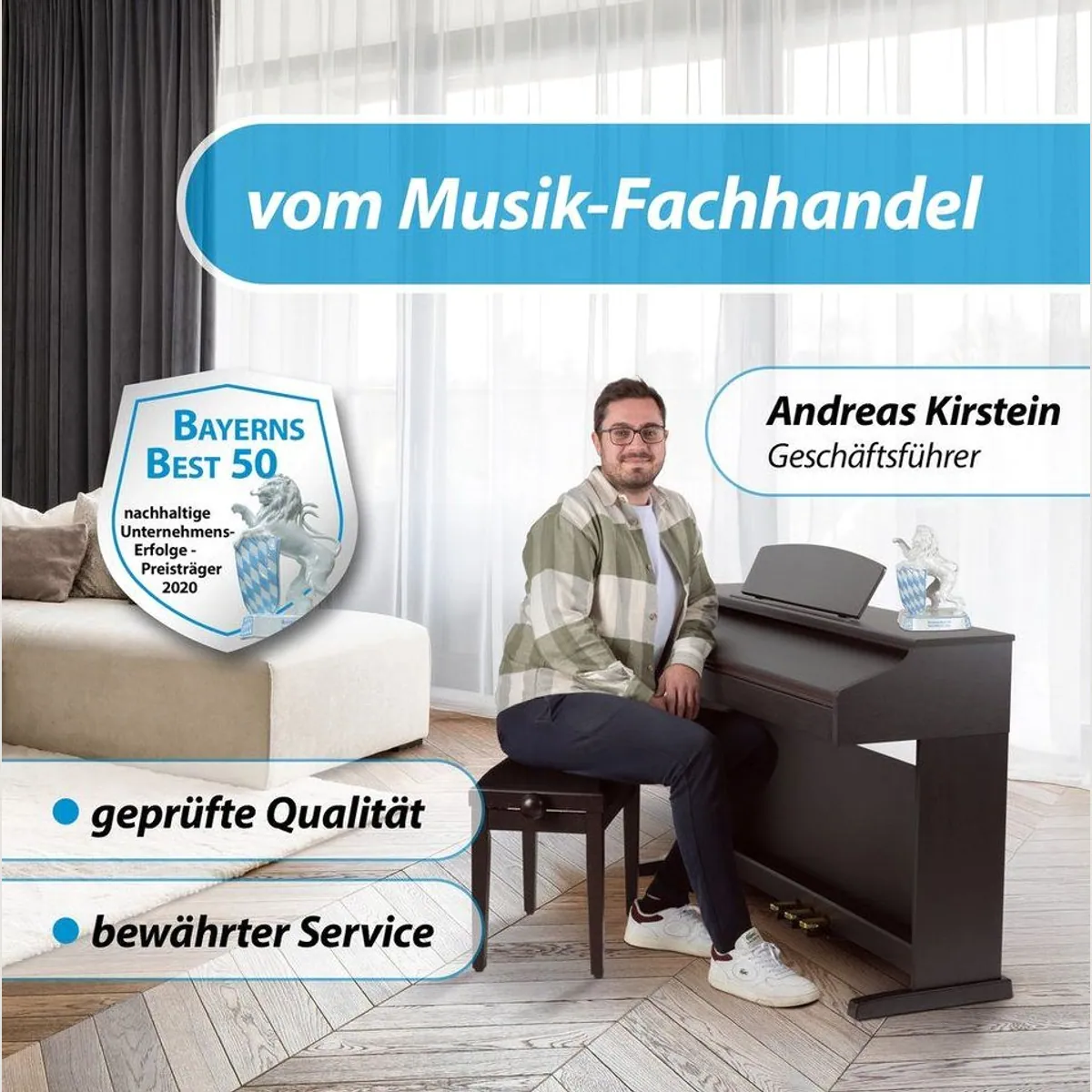 Classic Cantabile DP-50 E-Piano Set, 88 Tasten Hammermechanik, Twin-Piano-Funktion 5