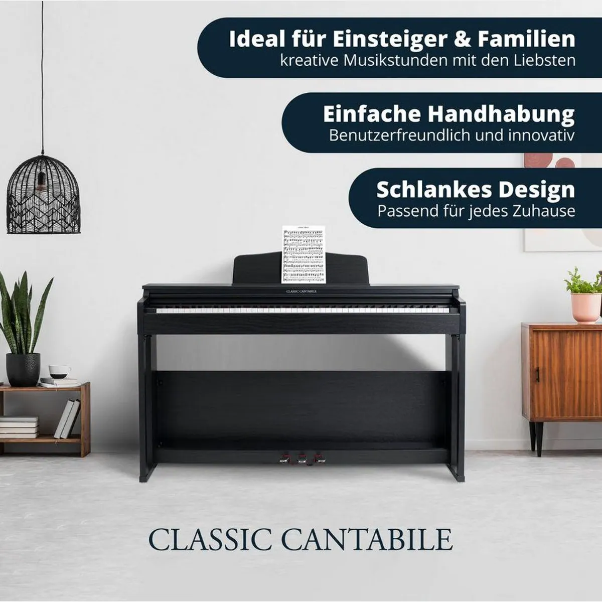 Classic Cantabile DP-230 E-Piano, 88 Tasten, Hammermechanik, 40 Voices, 200 Rhythmen 2
