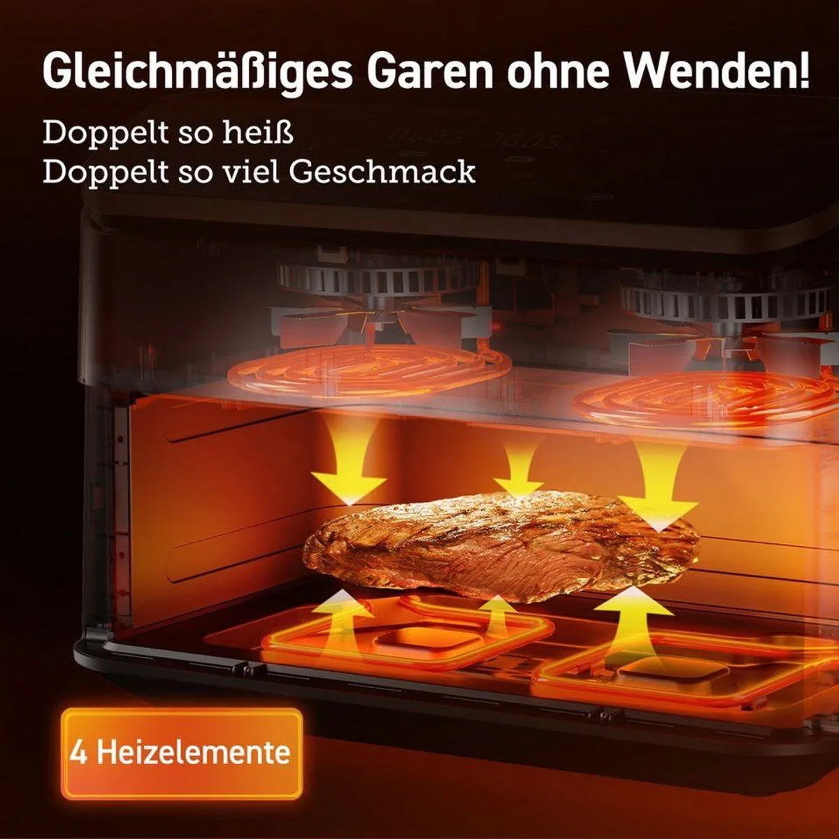 Cosori DualBlaze TwinFry Heißluftfritteuse, 10L, 2 Kammern, 2800 W, WiFi, 70 Rezepte 4