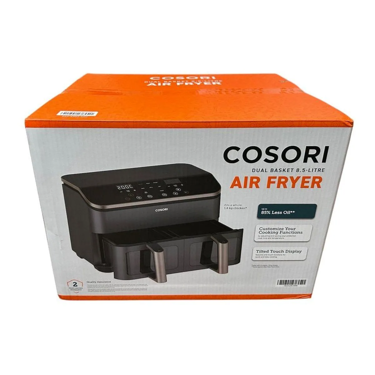 Cosori CAF-R903-AEU Heißluftfritteuse, 8,5 L Kapazität, zwei Zonen, vielseitig einsetzbar