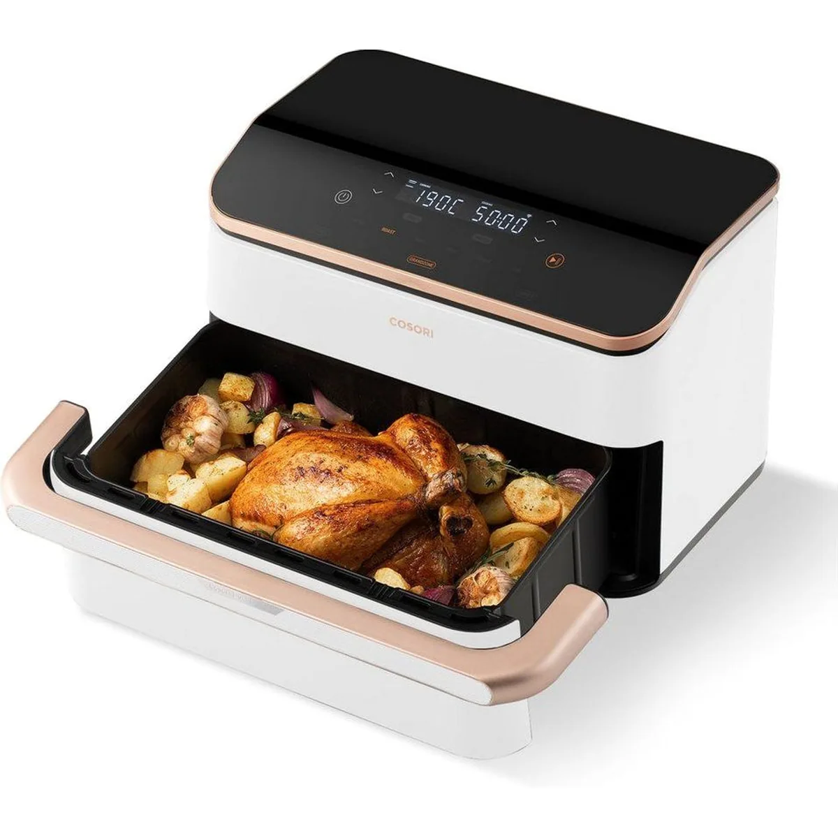 Cosori Heißluftfritteuse CAF-TF101S-WEUR, 2800 W, gleichmäßige Garung, 10-Liter-Korb, smarte Funktionen 4