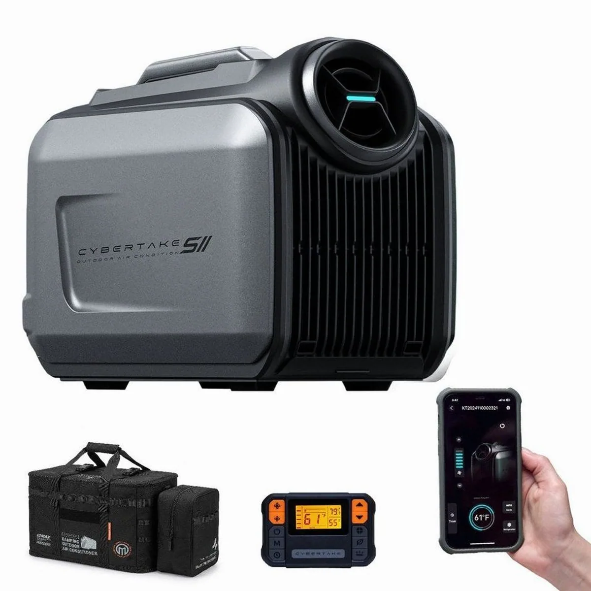 CYBERTAKE S2Pro Klimagerät, 4-in-1 Funktionalität, 5100 BTU Kühlung, 6100 BTU Heizung