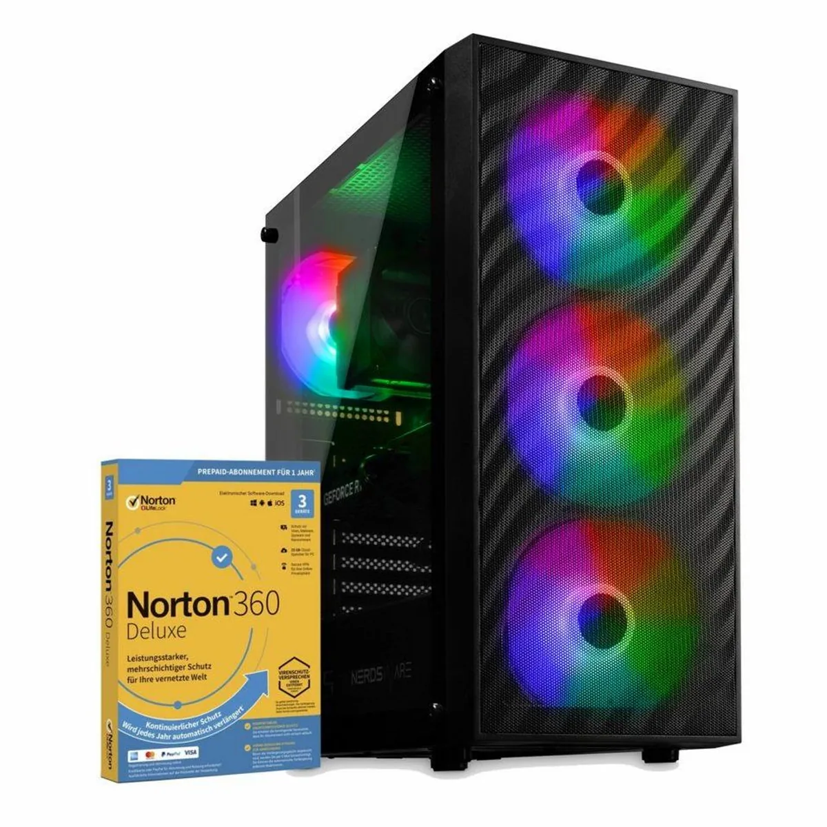 cybernerds PRO Gaming P13, AMD Ryzen 7 5700X, Nvidia RTX 5060, 16 GB RAM, 512 GB SSD