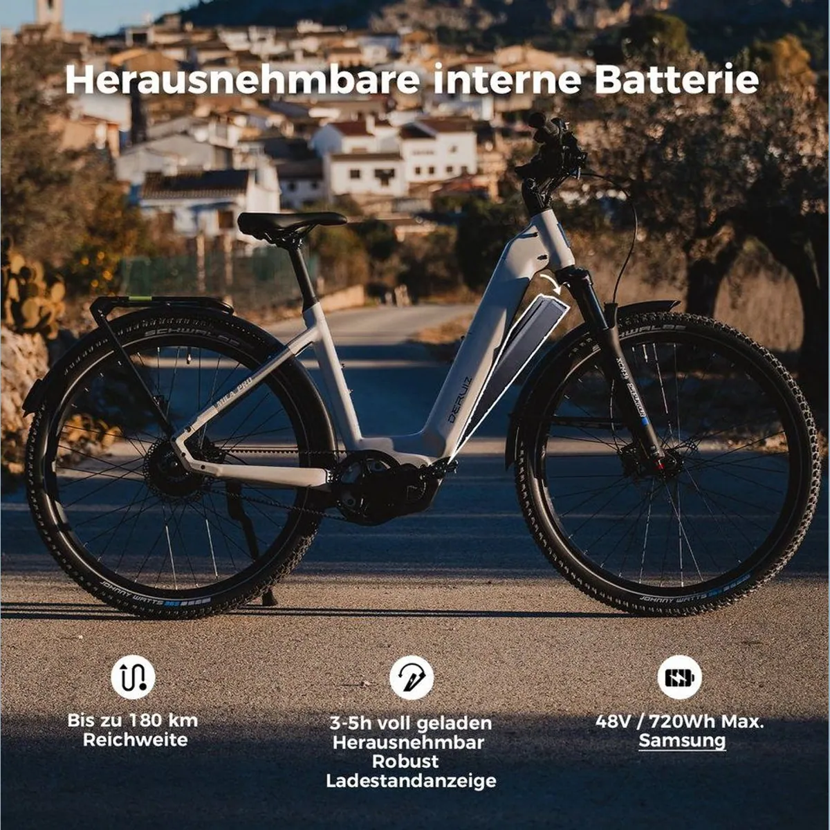 DERUIZ Mica Pro E-Bike, 110 Nm Antrieb, 180 km Reichweite, 180 kg Gesamtgewicht 2