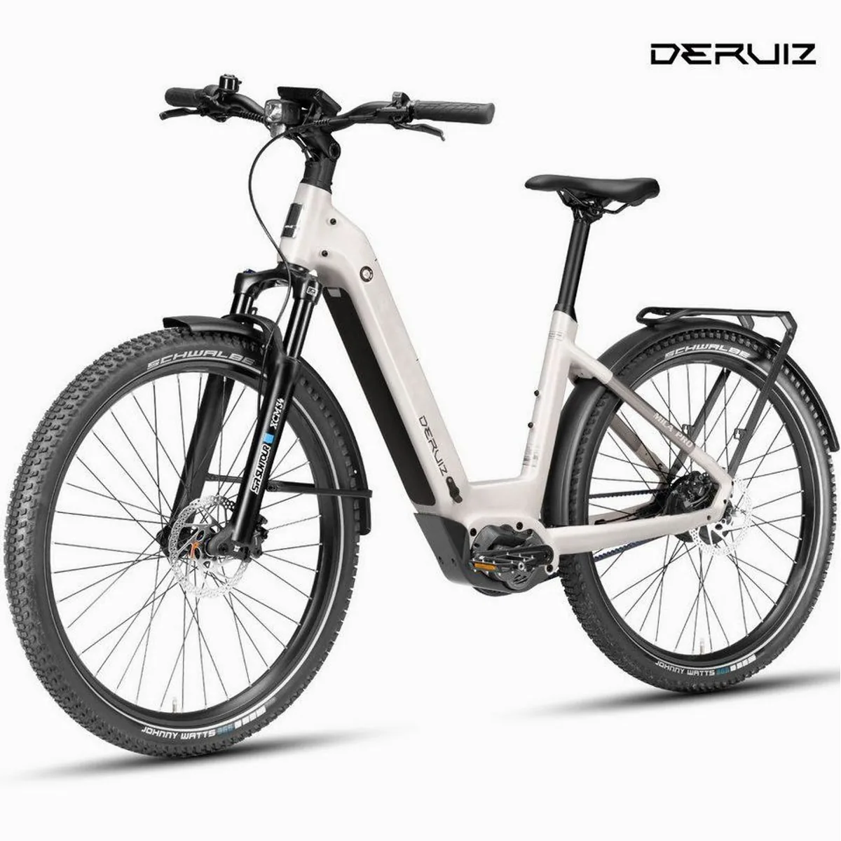 DERUIZ Mica Pro E-Bike, 110Nm Mittelmotor, 720Wh Akku, Tiefeinsteiger — ideal für Pendler und Tourenfahrer