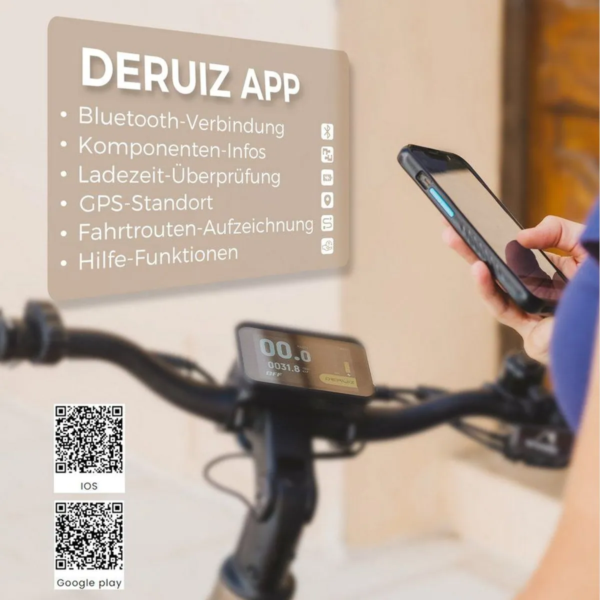 DERUIZ Mica Pro E-Bike, 110Nm Mittelmotor, 720Wh Akku, Tiefeinsteiger 5