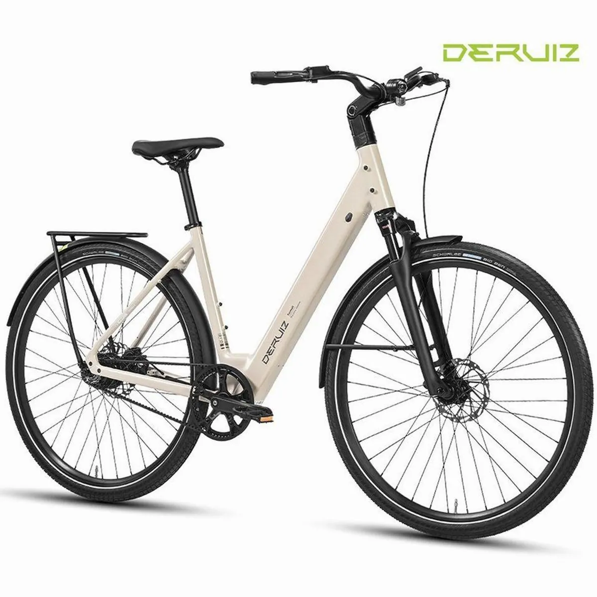 DERUIZ Turmali Comfort E-Bike, 28 Zoll, hydraulische Bremsen, Gates Riemenantrieb, 360 Wh