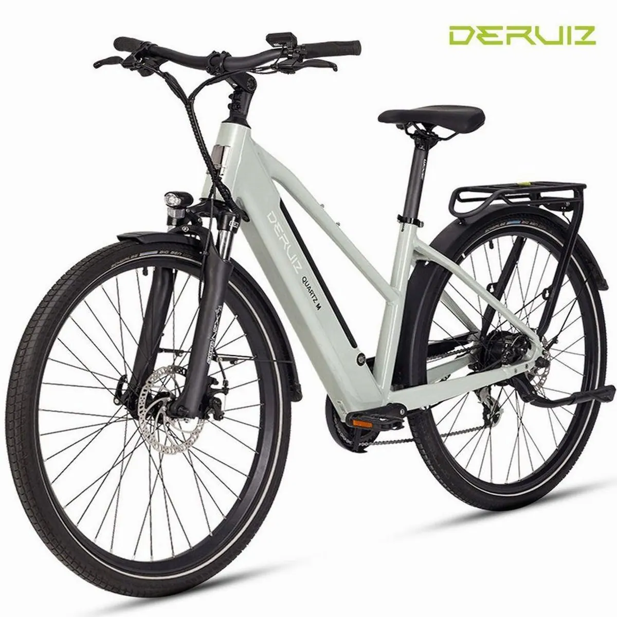 DERUIZ E-Bike Cityrad Quartz M, 250W Heckmotor, 121 km Reichweite, hydraulische Scheibenbremsen