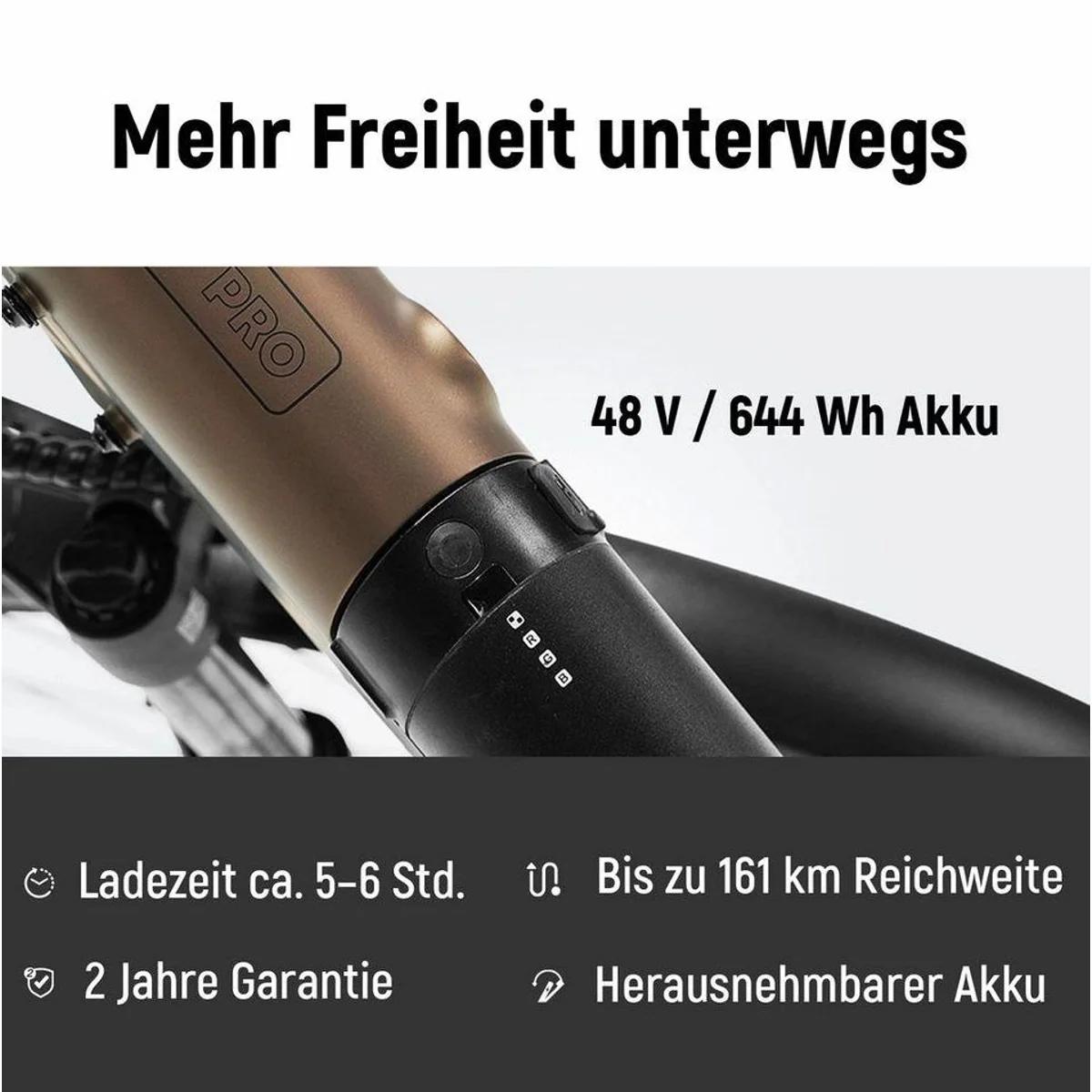 DERUIZ E-Bike Cityrad Quartz Pro 2026, 100 Nm Mittelmotor, 644 Wh, 9-Gang Shimano 3