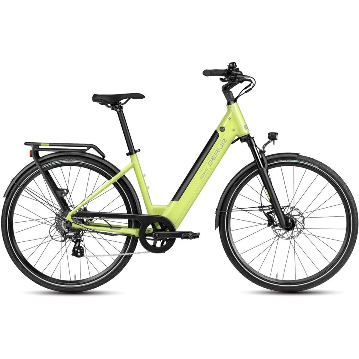 DERUIZ E-Bike Cityrad Quartz, 644 Wh Akku, 8-Gang Shimano, hydraulische Bremsen