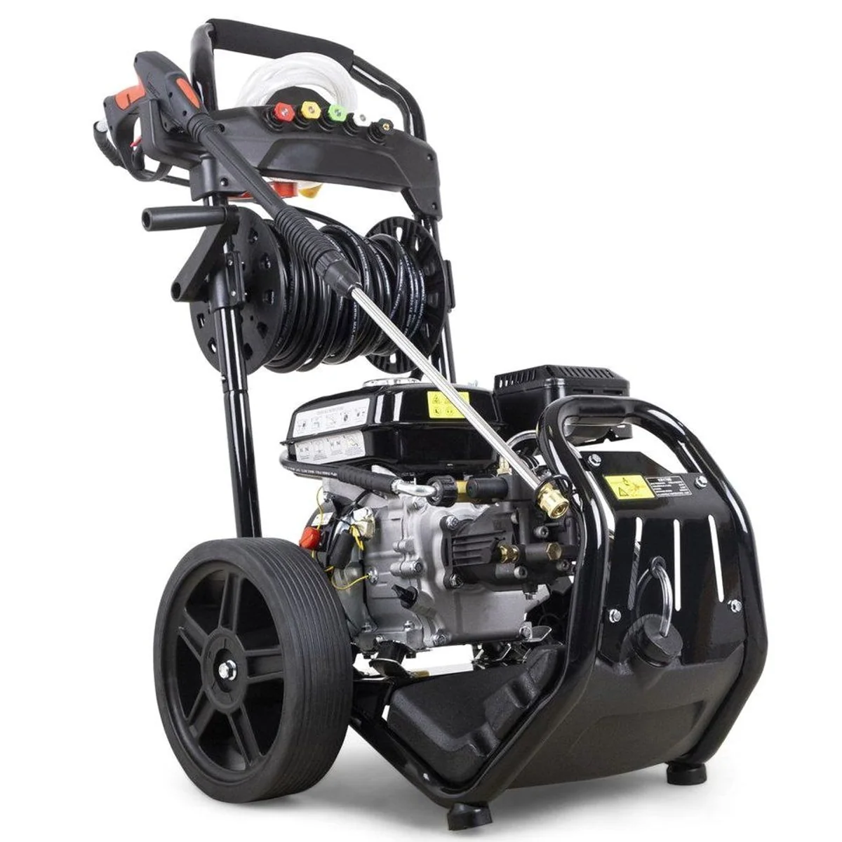 DeTec Hochdruckreiniger Benzin DT-KR170D, 170 bar Druck, 7 PS Motor, 5 Düsen