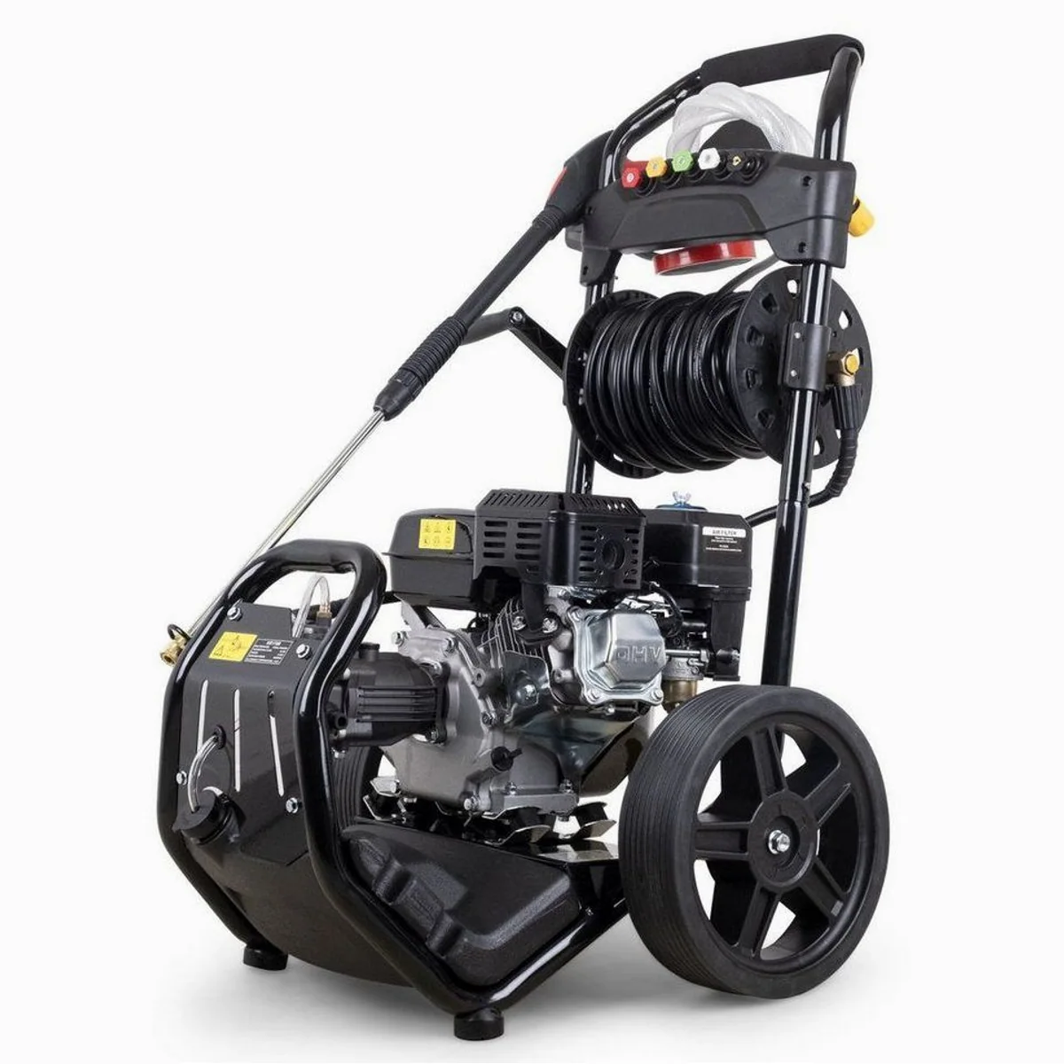 DeTec Hochdruckreiniger Benzin DT-KR170D, 170 bar Druck, 7 PS Motor, 5 Düsen 2
