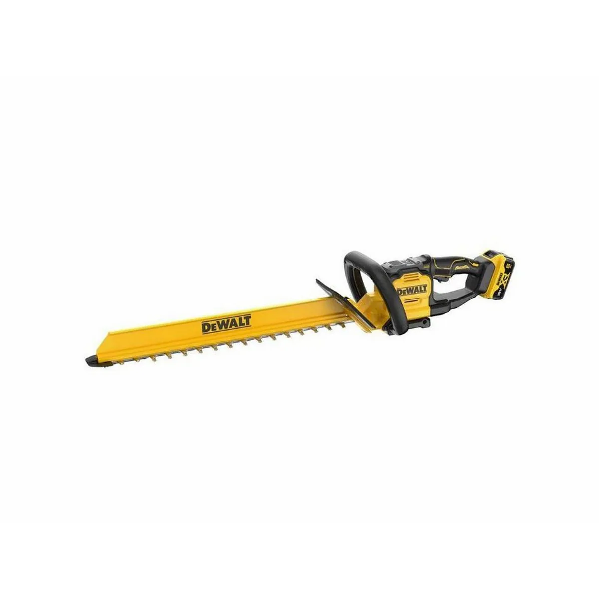 DeWalt Akku-Heckenschere DCMHT567P1-QW, 60 cm Schwert, 18V/5Ah, ergonomischer Griff
