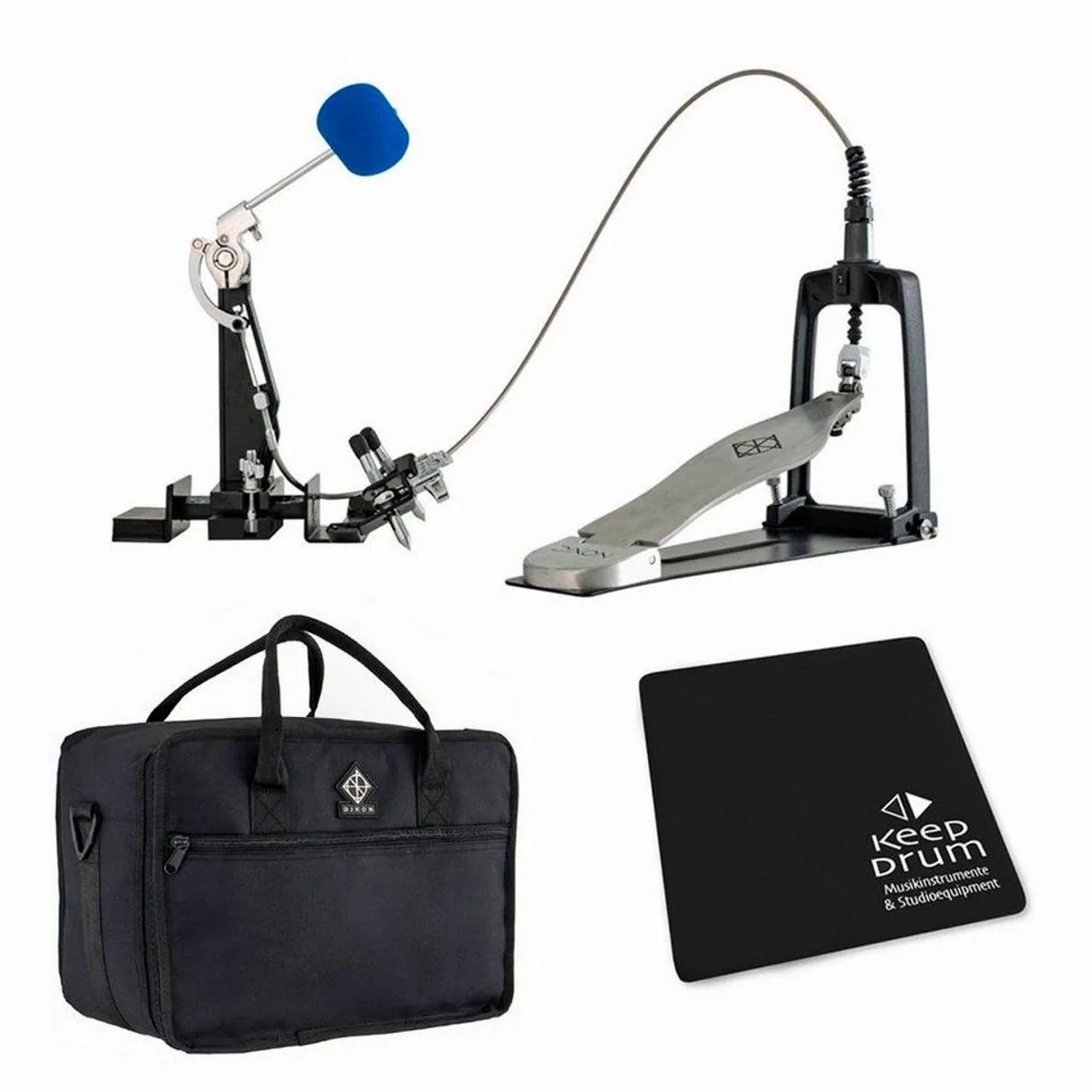Dixon PP-CPP Plus Cajon Pedal, flexibles Beater-System, robustes Design — inkl. Tragetasche und Cajon-Pad