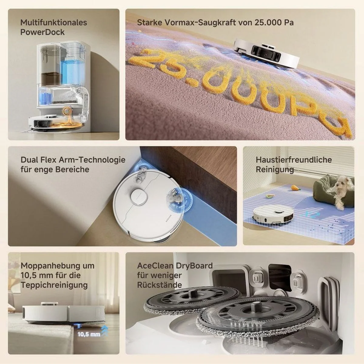 Dreame L10s Ultra Gen 3 Saugroboter, starke Saugleistung, Dual-Wischpads, App-Steuerung 4