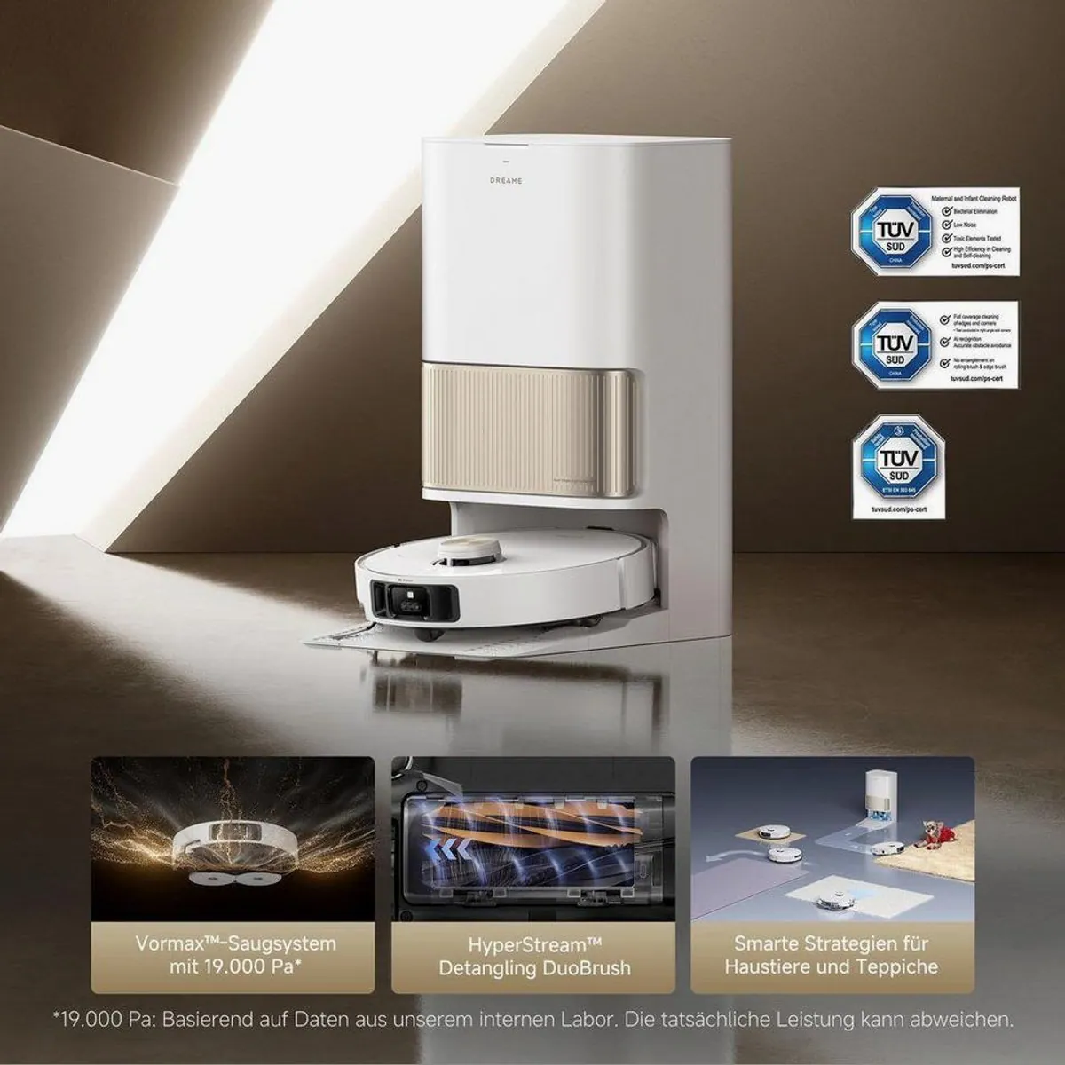 Dreame L40s Pro Ultra Saugroboter, 600 W, App-Steuerung, leistungsstarke Saugkraft 2