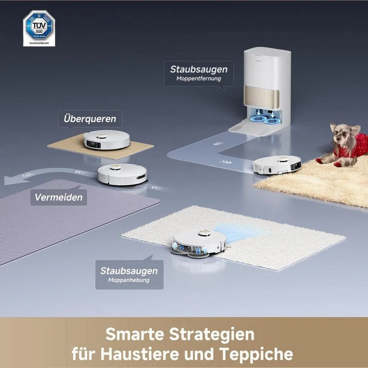 Dreame L40s Pro Ultra Saugroboter, 600 W, App-Steuerung, leistungsstarke Saugkraft 5