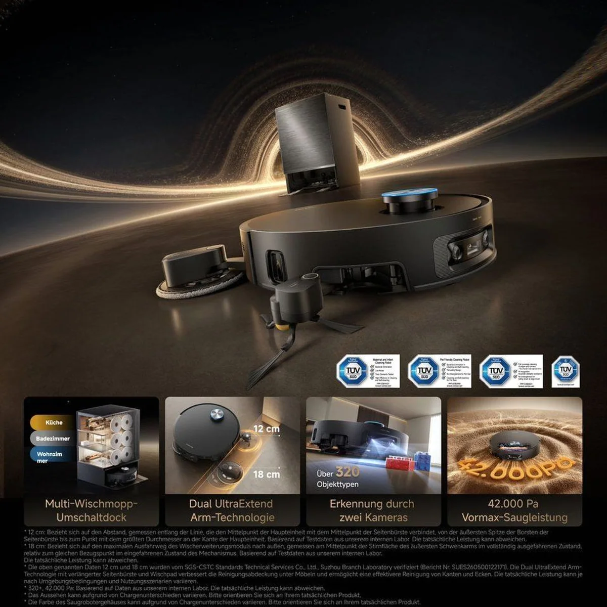 Dreame X60 Pro Ultra Saugroboter, 700 W, 42.000 Pa, Multi-Wischmopp 2