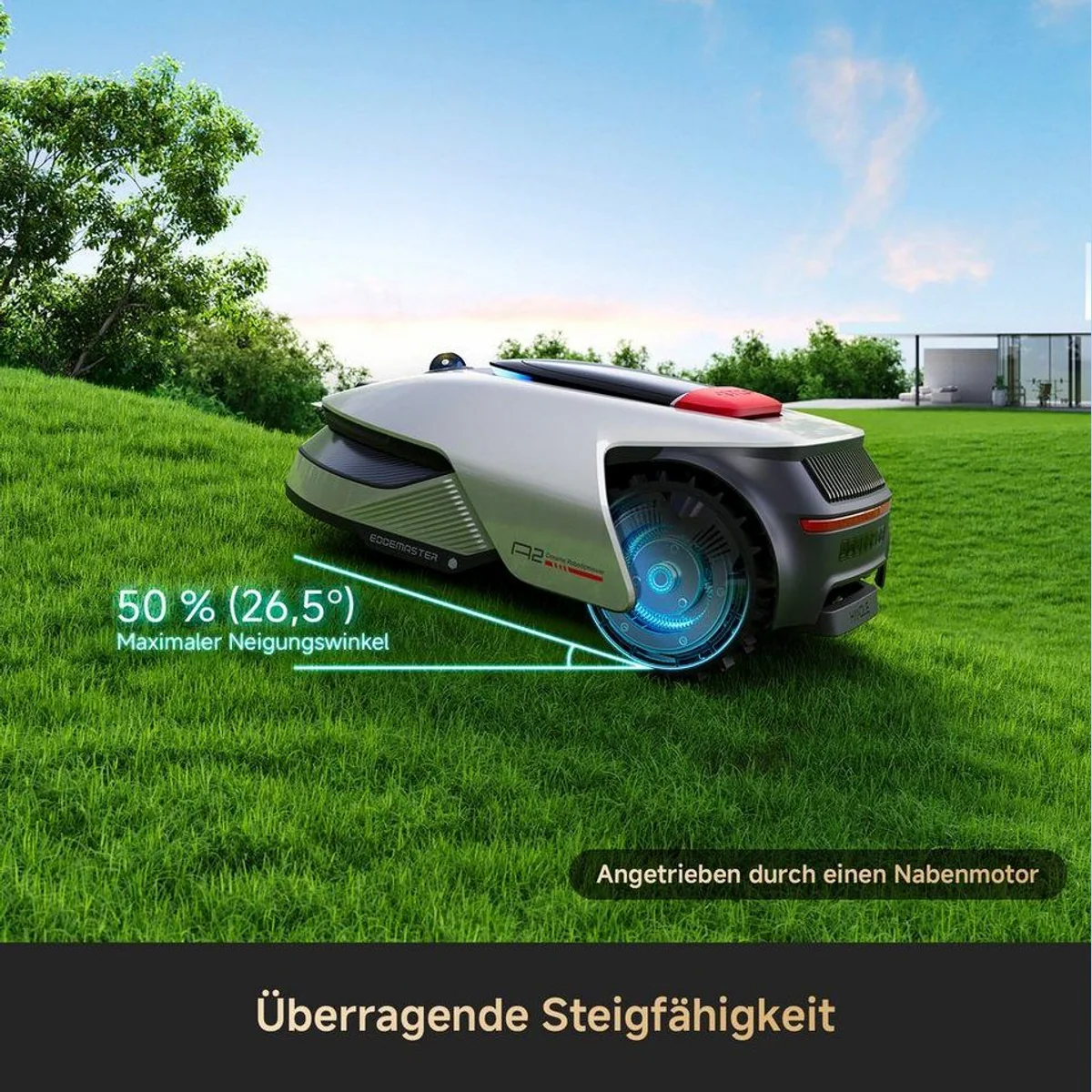 Dreame Rasenmähroboter A2 1200, KI-Kamera, 1200 m² Flächenleistung, Kantenschnittsystem 3