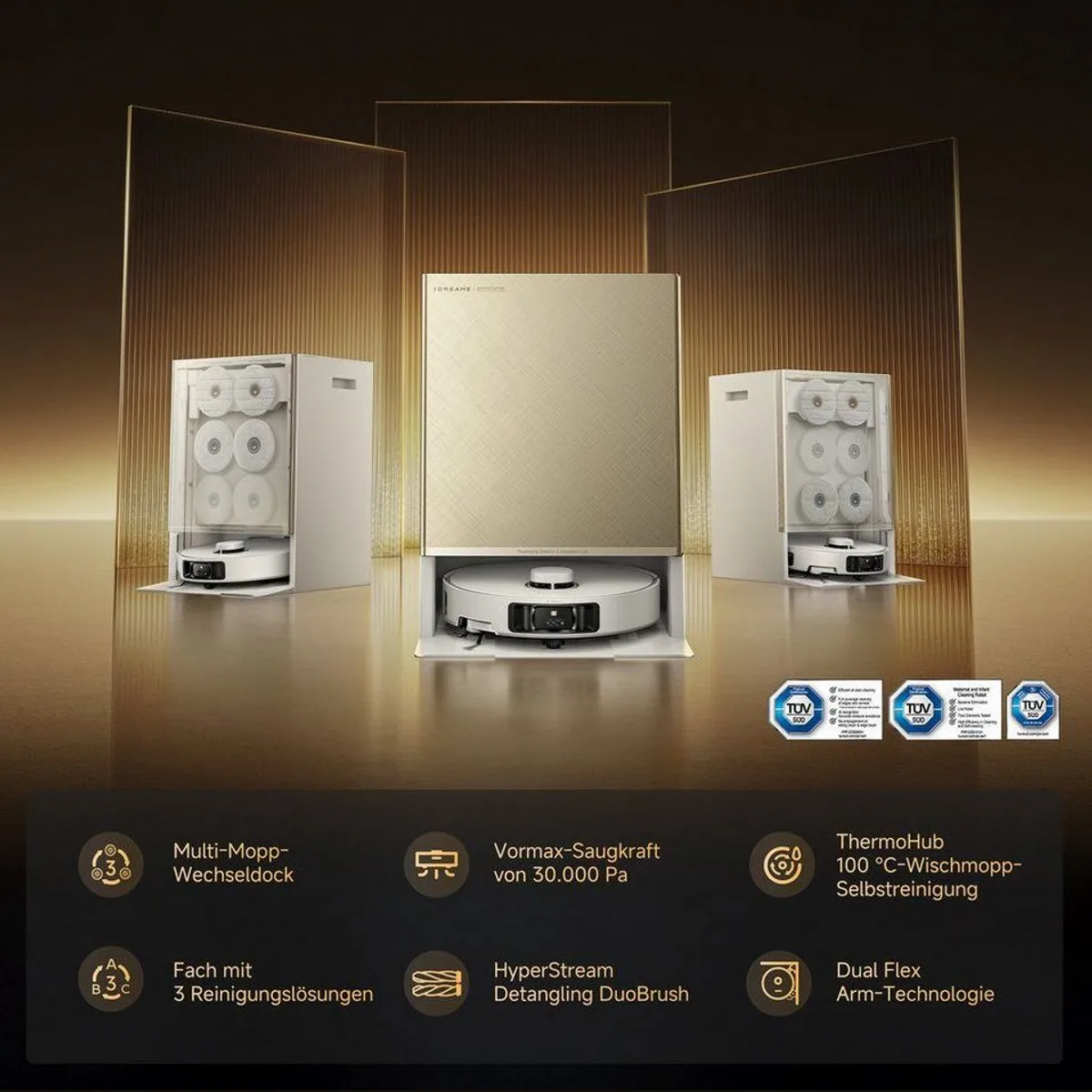 Dreame Matrix10 Pro Saugroboter, selbstreinigend, App-Steuerung, vielseitige Bodenpflege 5