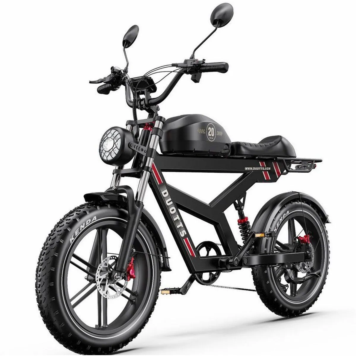 DUOTTS F20 E-Bike, 140 km Reichweite, 20×4,0 Zoll Fat-Tires, APP-Sicherheit