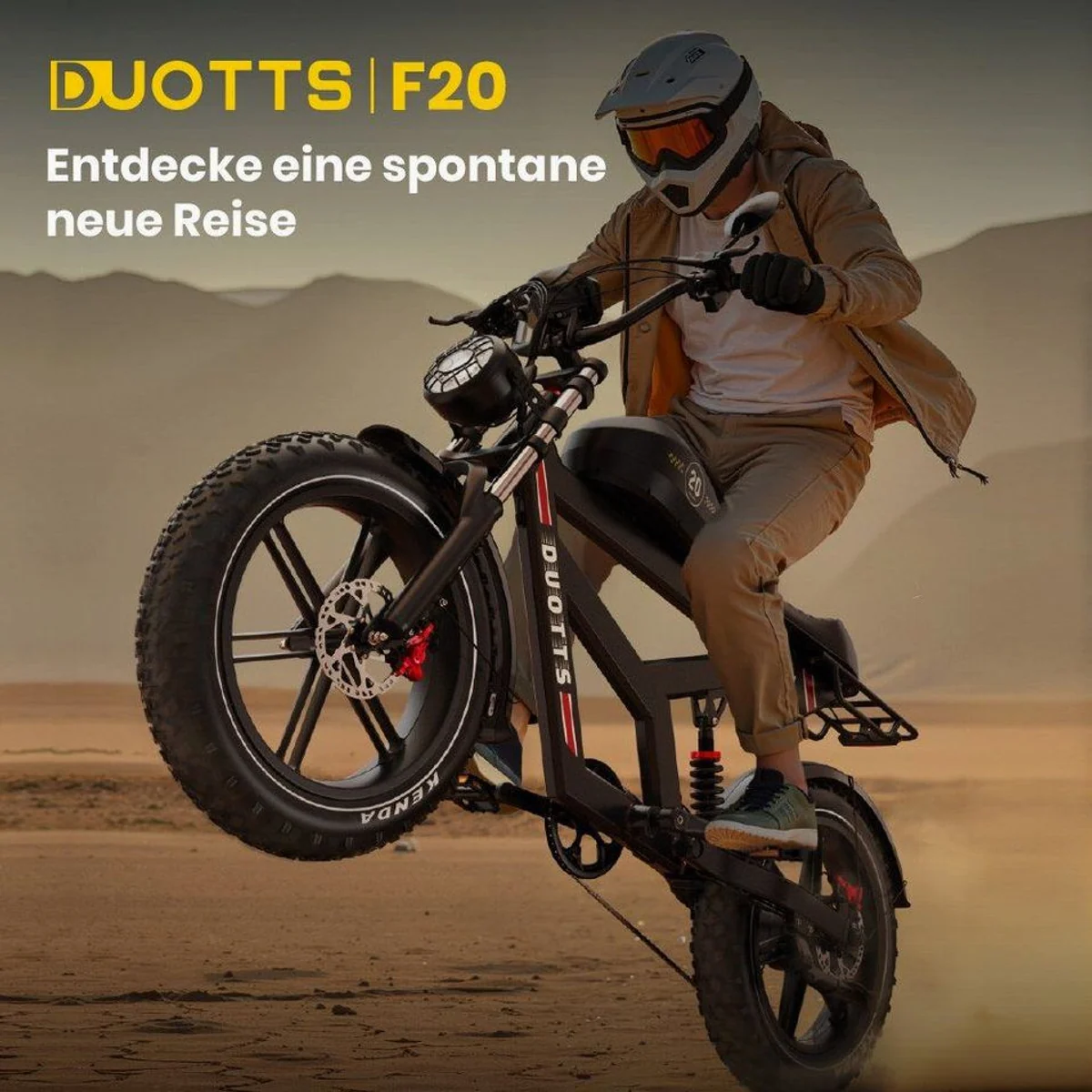 DUOTTS F20 E-Bike, 140 km Reichweite, 20×4,0 Zoll Fat-Tires, APP-Sicherheit 3