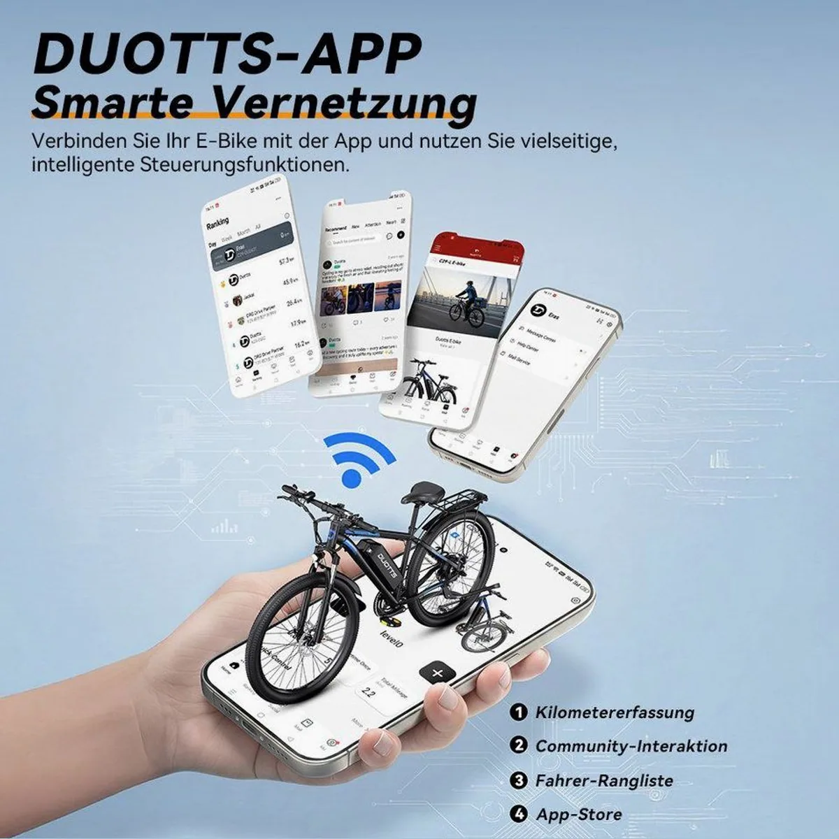 DUOTTS C29-L E-Bike, 110 km Reichweite, hydraulische Bremsen, 250W Motor 5