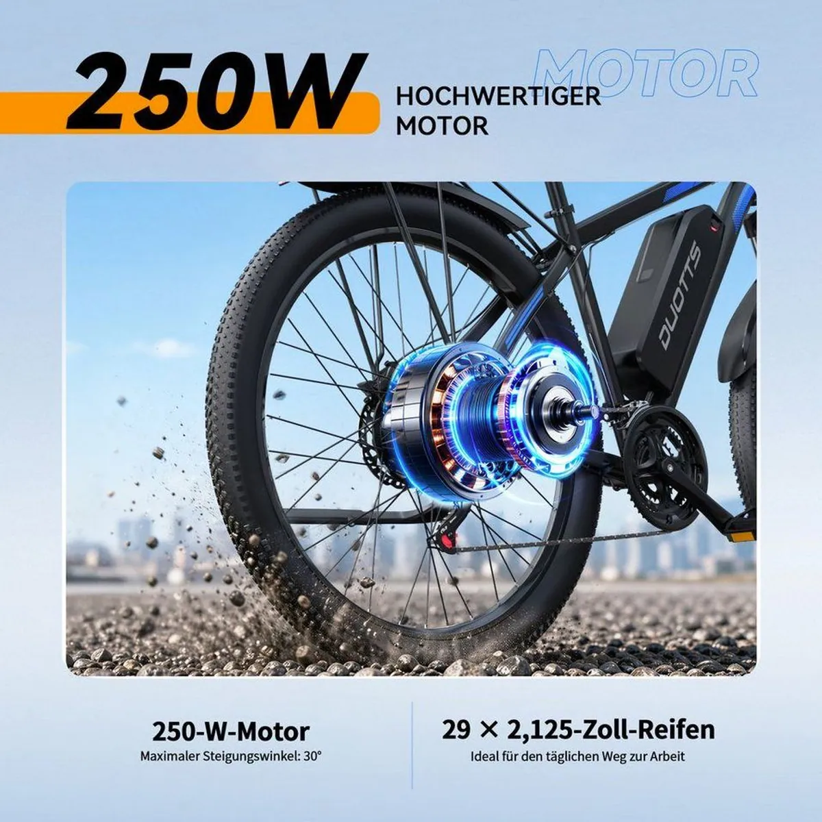 DUOTTS C29-L E-Bike, 110 km Reichweite, hydraulische Bremsen, Shimano 21-Gang-Schaltung 5