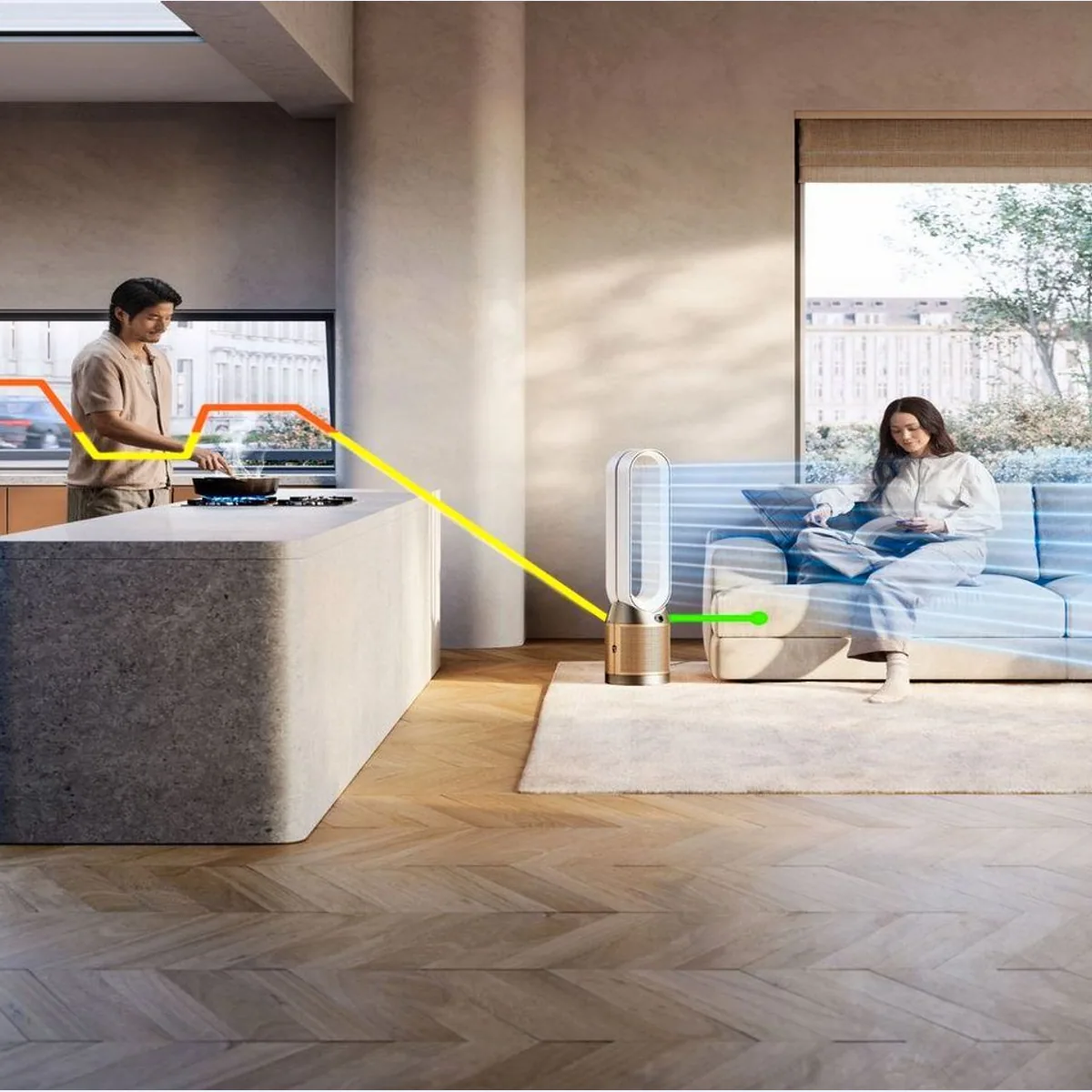 DYSON Purifier Cool PC2, 2-in-1 Luftreiniger & Ventilator, Echtzeit-Luftqualität 3