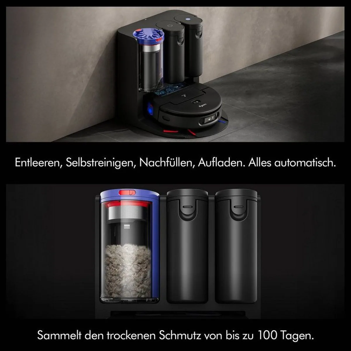 DYSON Saugroboter mit Wischfunktion, intelligente Fleckenbeseitigung, beutellos 5