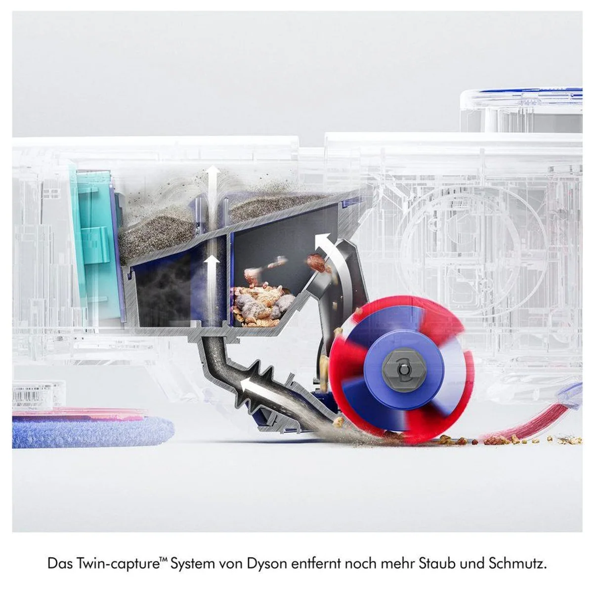 DYSON R2 Nurovi Wash+Dry Saugroboter, 21.000 Pa Saugkraft, Twin-capture-System 4