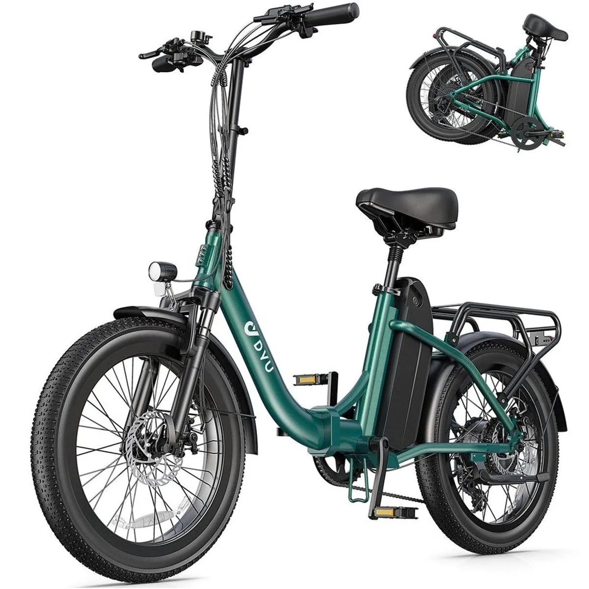 DYU C9 E-Bike Klapprad, 250 W Motor, 150 km Reichweite, 7-Gang Schaltung