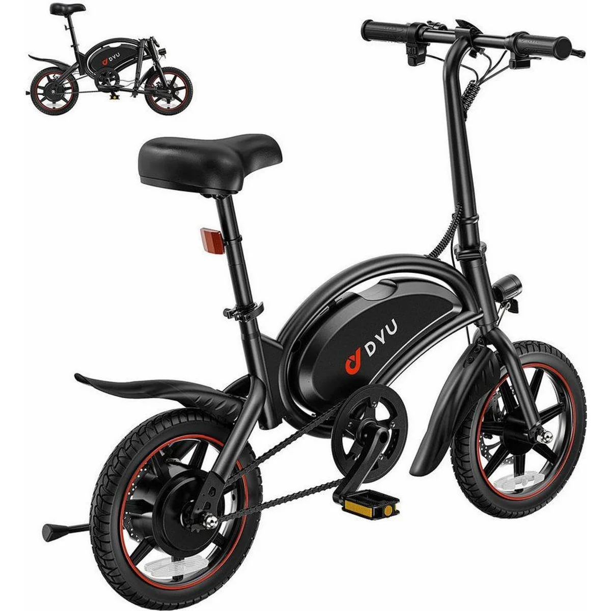 DYU D3S E-Bike Cityrad, kompakt, leistungsstark, faltbar 4
