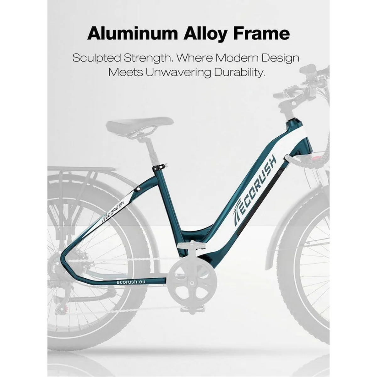 ECORUSH E-Bike Mountainbike, kraftvoller Motor, lange Reichweite, flexibles Schaltsystem 5