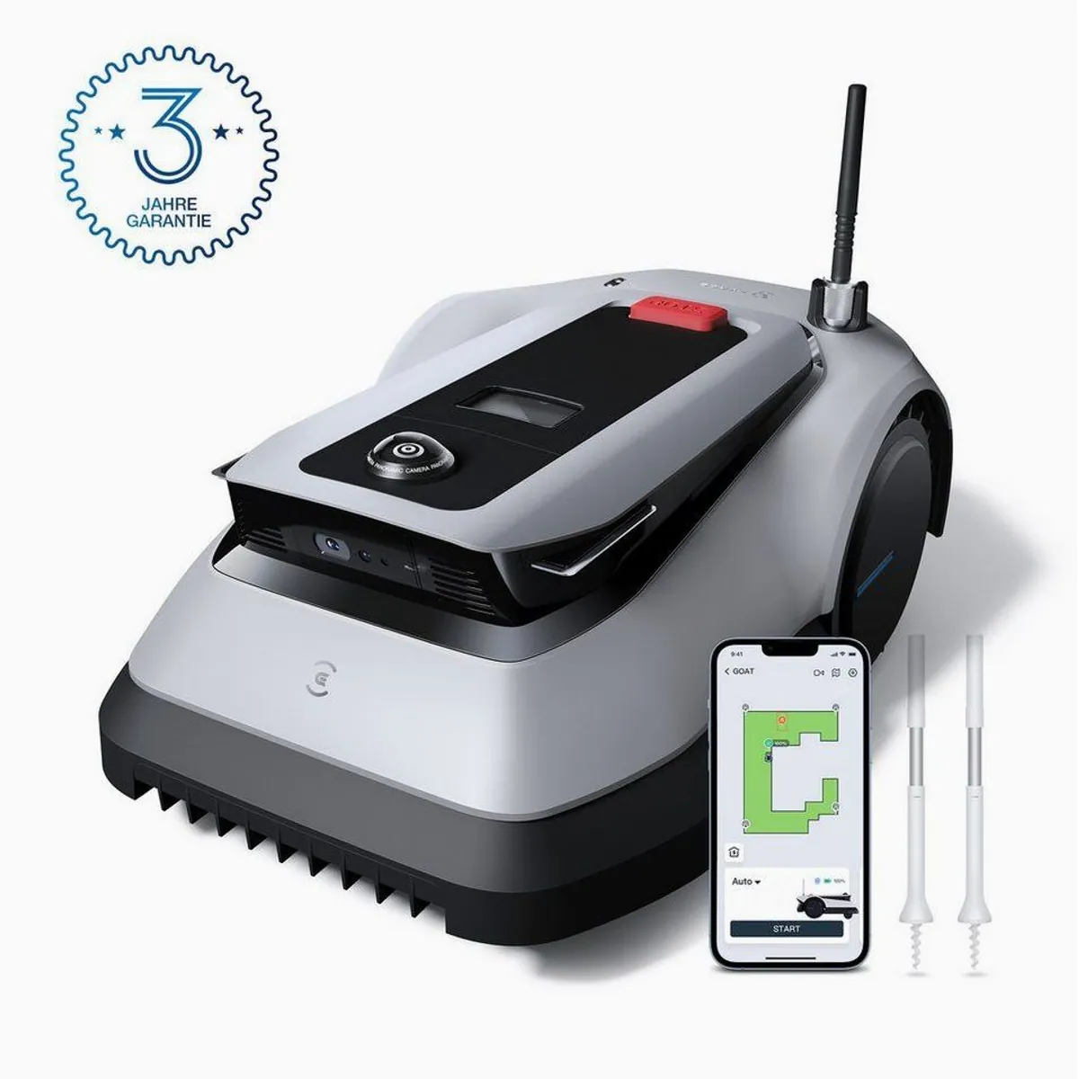 ECOVACS GOAT G1-800 Rasenmähroboter, 800 m² Fläche, 3D-Hindernisvermeidung