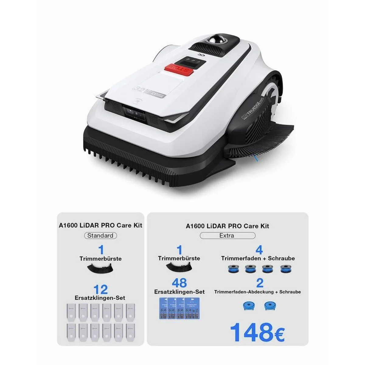 ECOVACS GOAT A1600 LiDAR PRO Care Kit, effizientes Mähen für 400 m² Rasenfläche 3