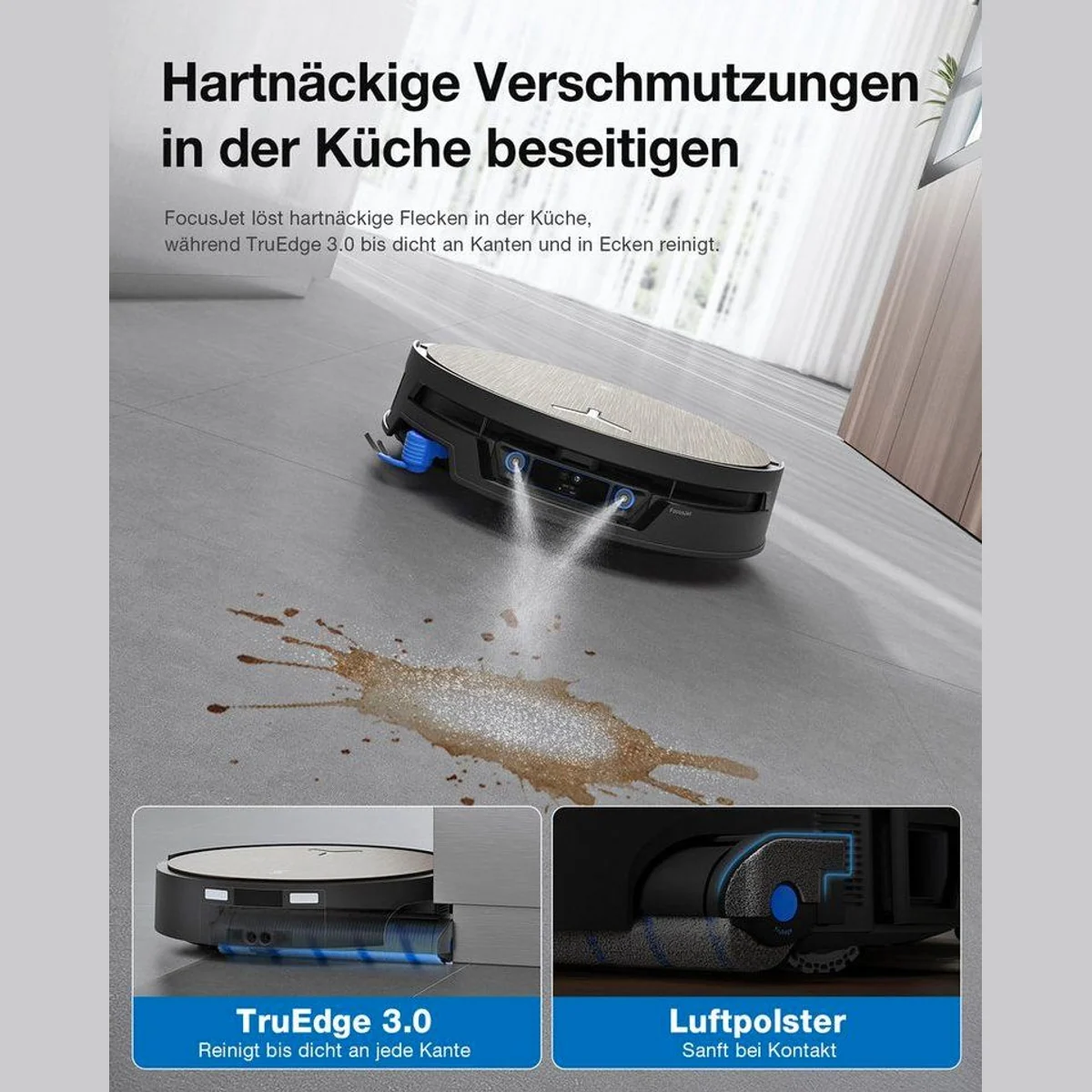 ECOVACS DEEBOT X12S Nass-Trocken-Saugroboter, 150 W, 27.000 Pa Saugleistung, OmniCyclone Station 3