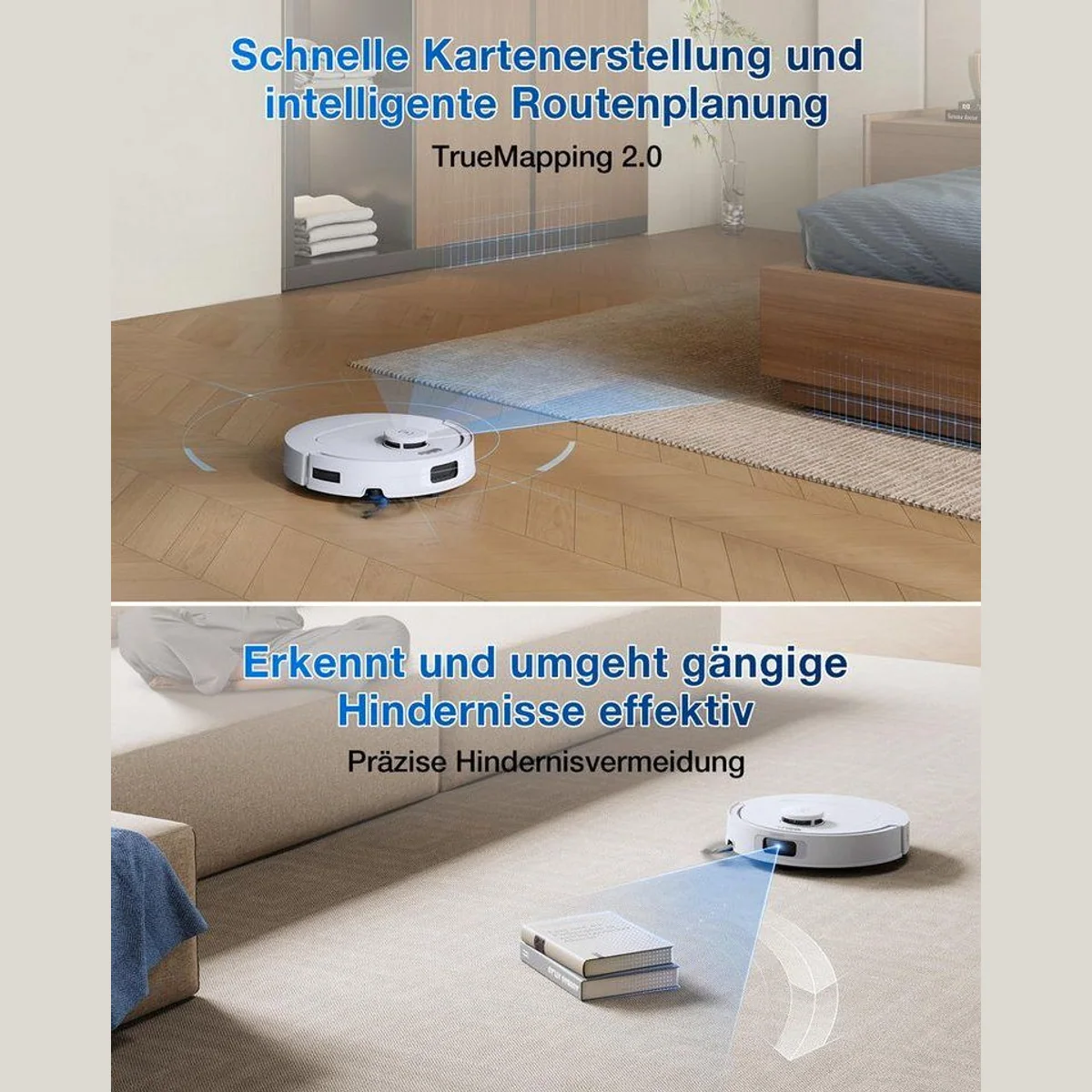 ECOVACS DEEBOT T30e Omni, 25000 Pa Saugkraft, All-in-One-Station, OZMO Turbo 2.0 Wischen 5