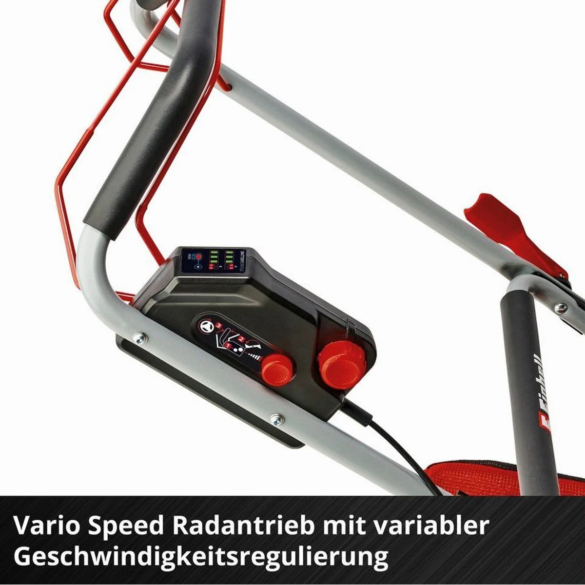 Einhell GP-CM 36/52 S Li BL, kraftvoller Akku-Rasenmäher mit 52 cm Schnittbreite — 4x 5,2 Ah Akkus, 2 Twincharger 4