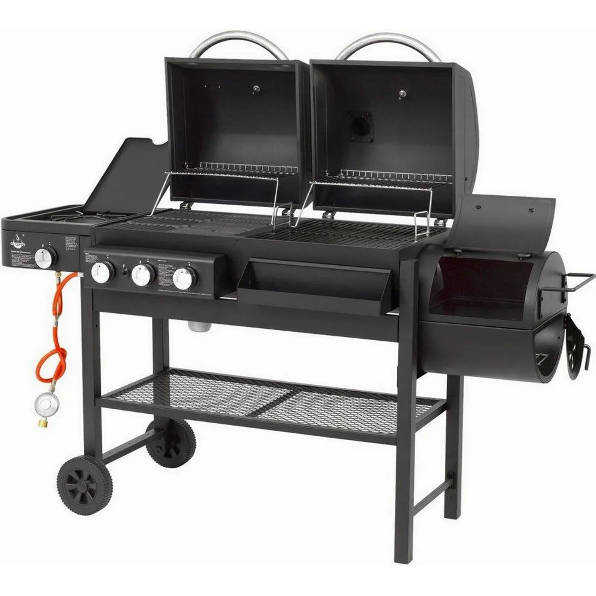 El Fuego Gasgrill Sierra, Gas- und Holzkohlekombination, vielseitig einsetzbar 3