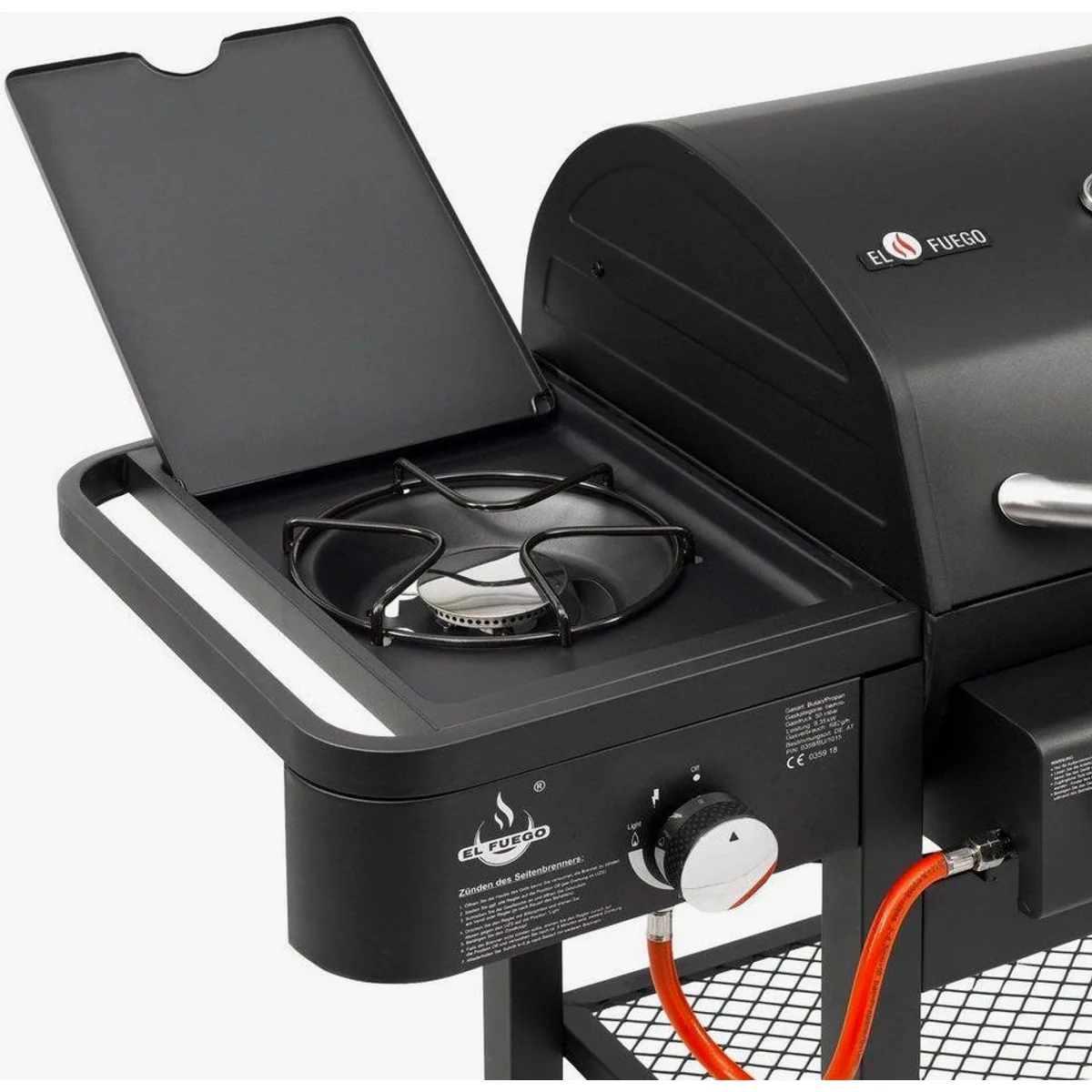 El Fuego Gasgrill Sierra, Gas- und Holzkohlekombination, vielseitig einsetzbar 4